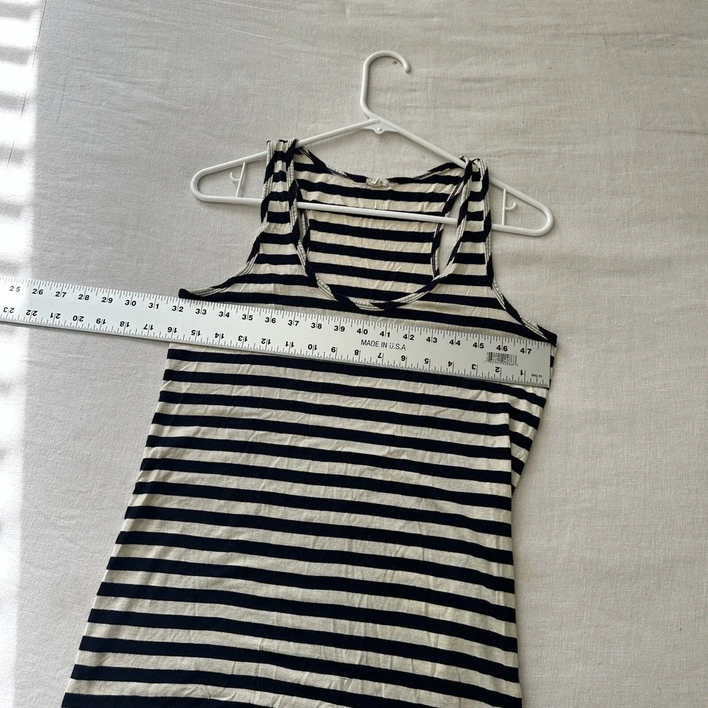 J.Crew Women's XS Striped Cotton Girlfriend Tank Top, White Navy Cotton‎